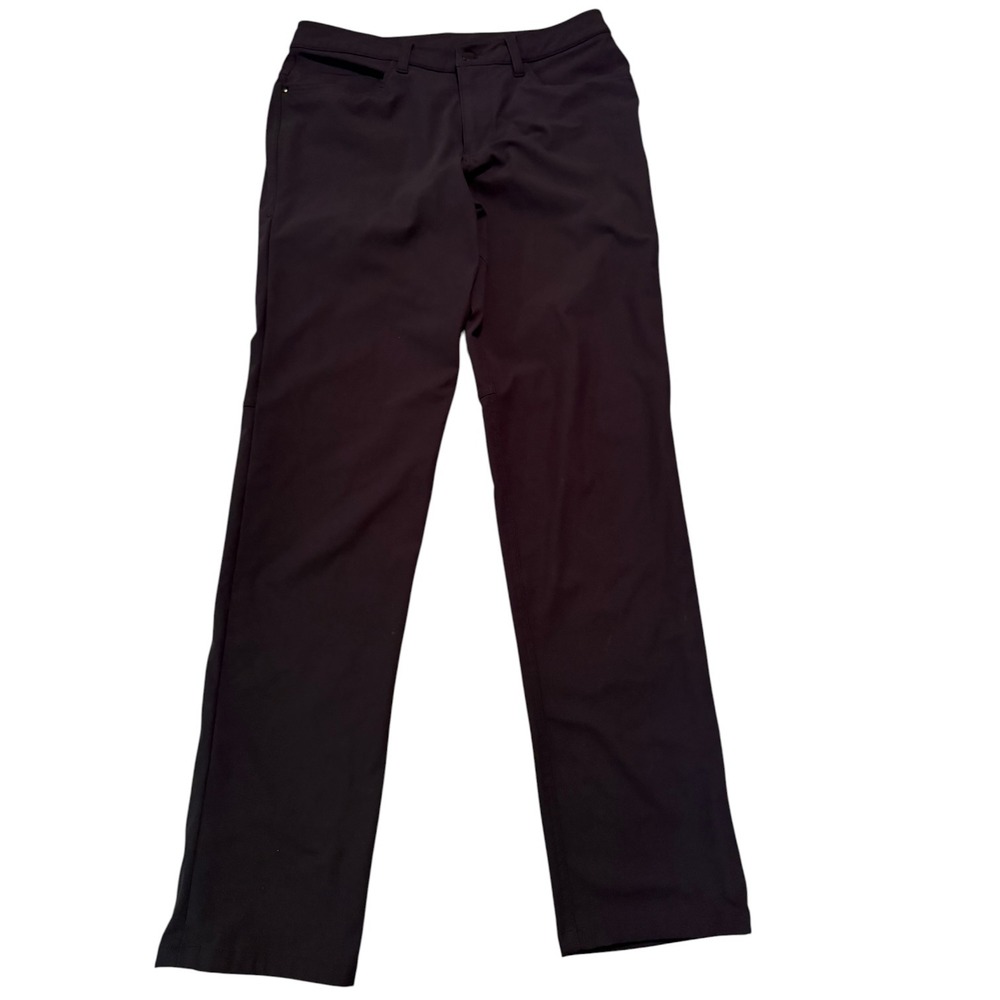Lululemon ABC Pant Classic Fit 30x 32 Black Warpstreme Activewear Hidden Pocket